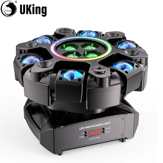 U'King 150W RGBW Beam Moving Head Light With Ring Effect