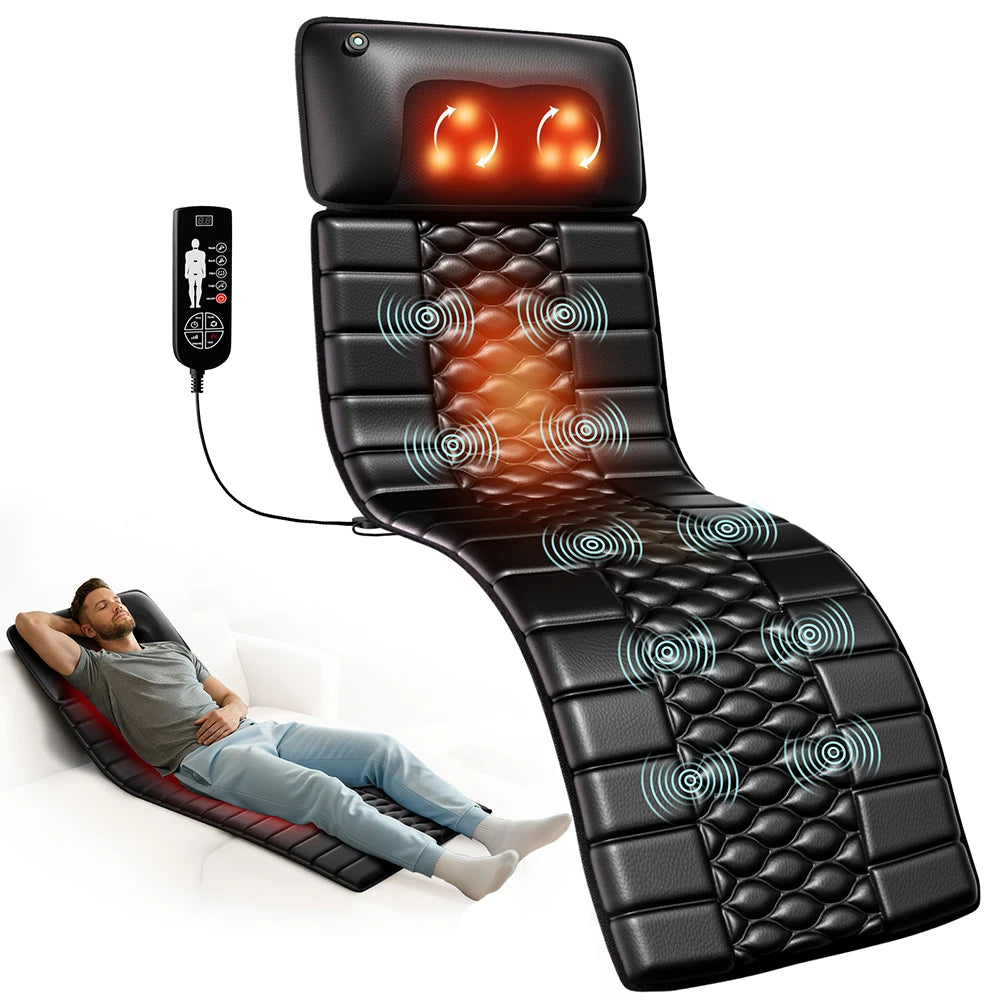 HIMOUTA Shiatsu Full Body Massage Mat With Heat Ten Motors