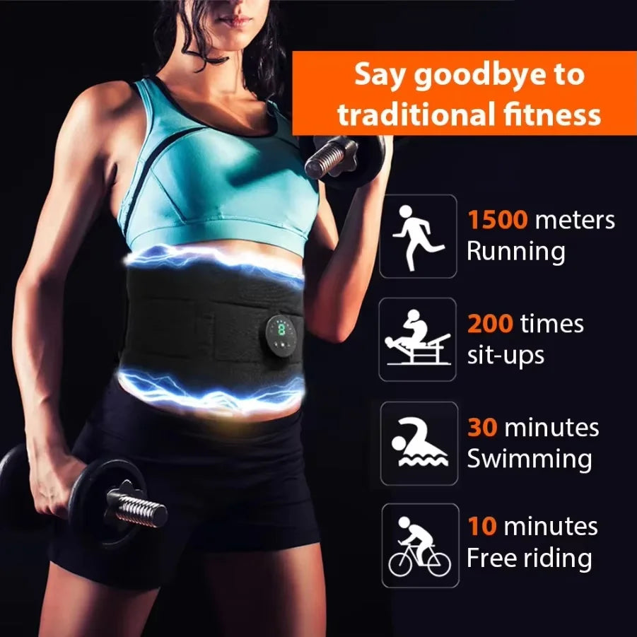 Jitesy Rechargeable EMS Abdominal Muscle Trainer Belt