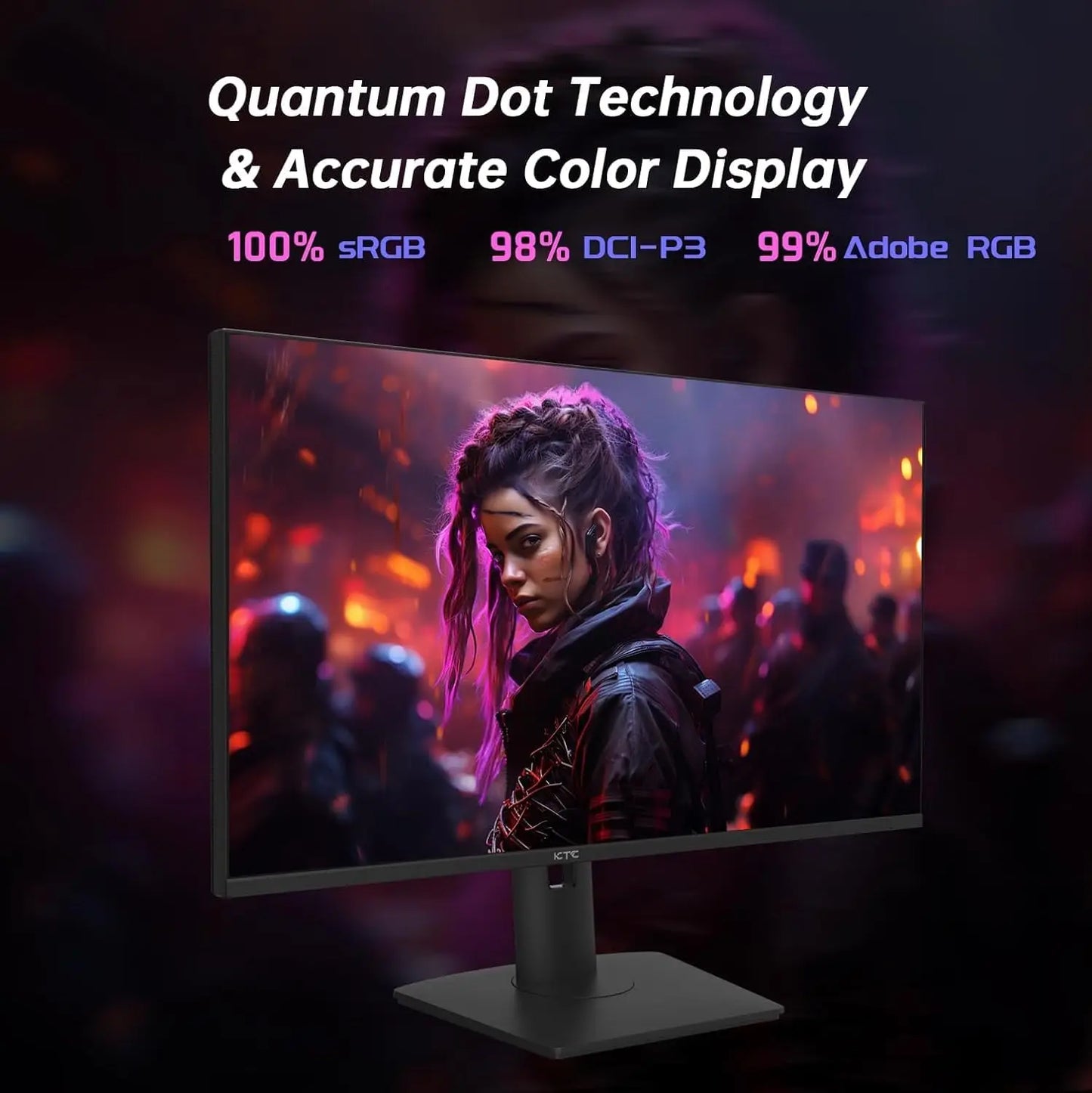 KTC 4K Mini LED Monitor HDR1000 Fast IPS TypeC 45W