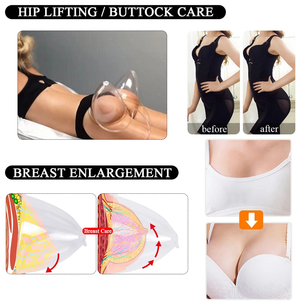 AOKO Vacuum Cup Massager For Breast Chest And Face Lifting