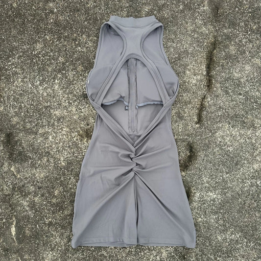 Women Yoga Jumpsuit Shorts Set With Zipper Gym Sportswear Fitness