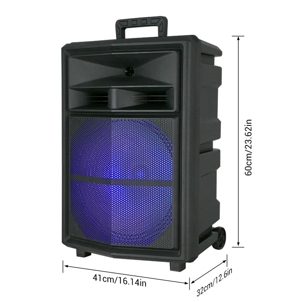 CURUK Portable Bluetooth Party Speaker RGB Lights Outdoor Subwoofer