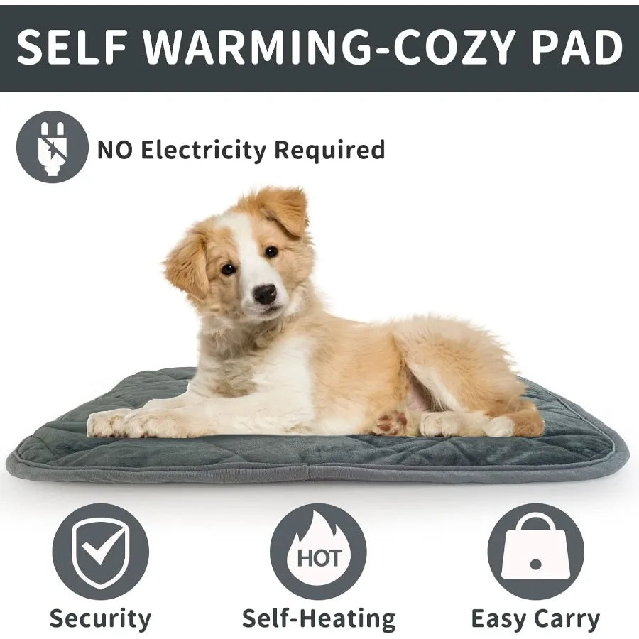 Self Warming Cat Bed Indoor Outdoor Use Ultra Soft Mat With Washable Thermal Pad For Cats And Kittens