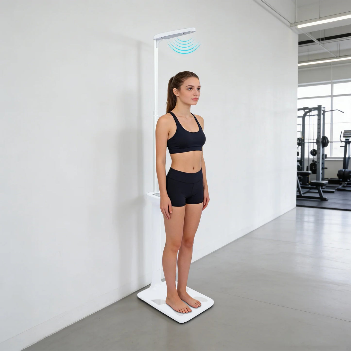 Electronic Height And Weight Scale Ultrasonic Digital BMI Monitor Bluetooth