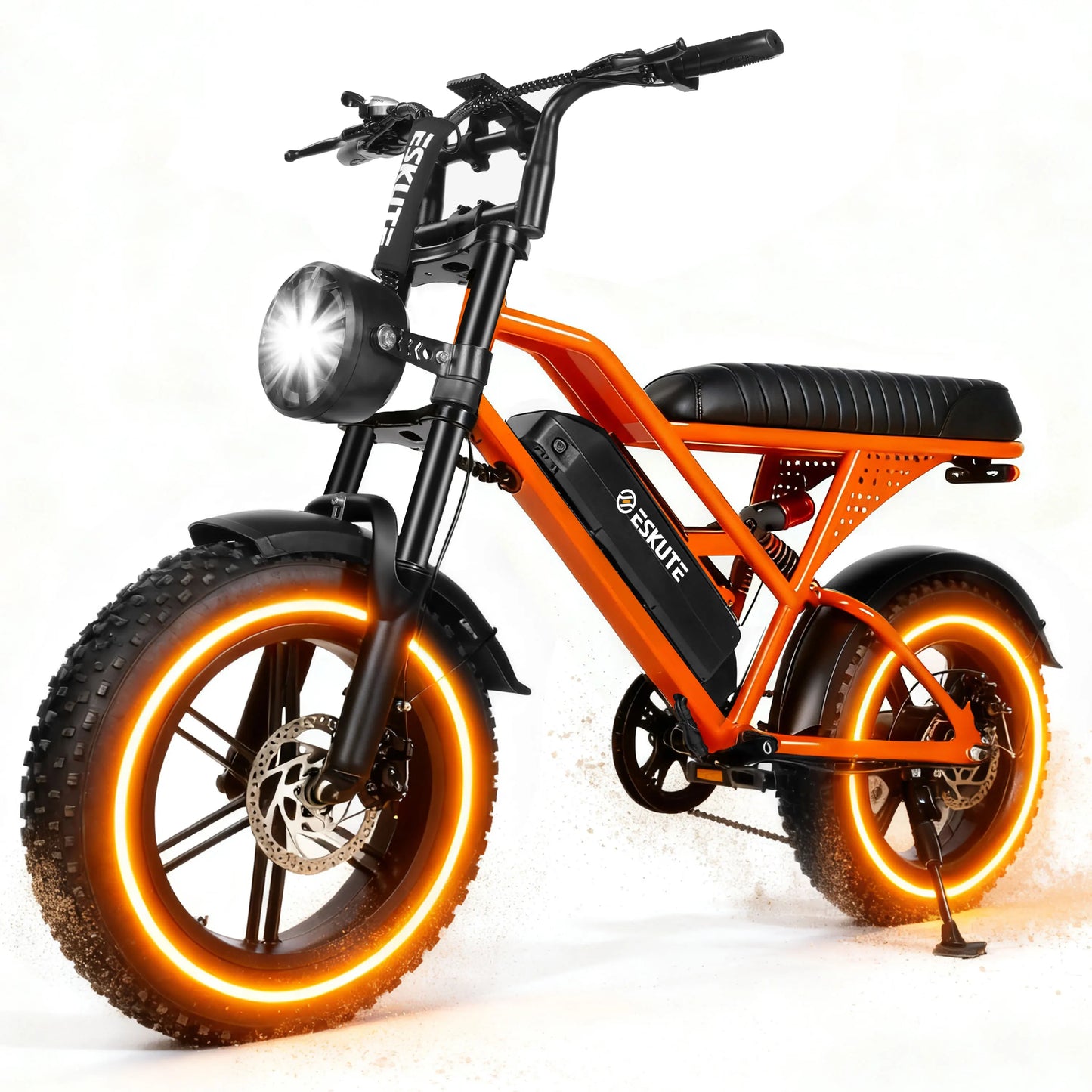 Eskute V100 Electric Bike With 1500W Peak Power And Dual Suspension Fat Tire E Bike For Off Road And City Commutes