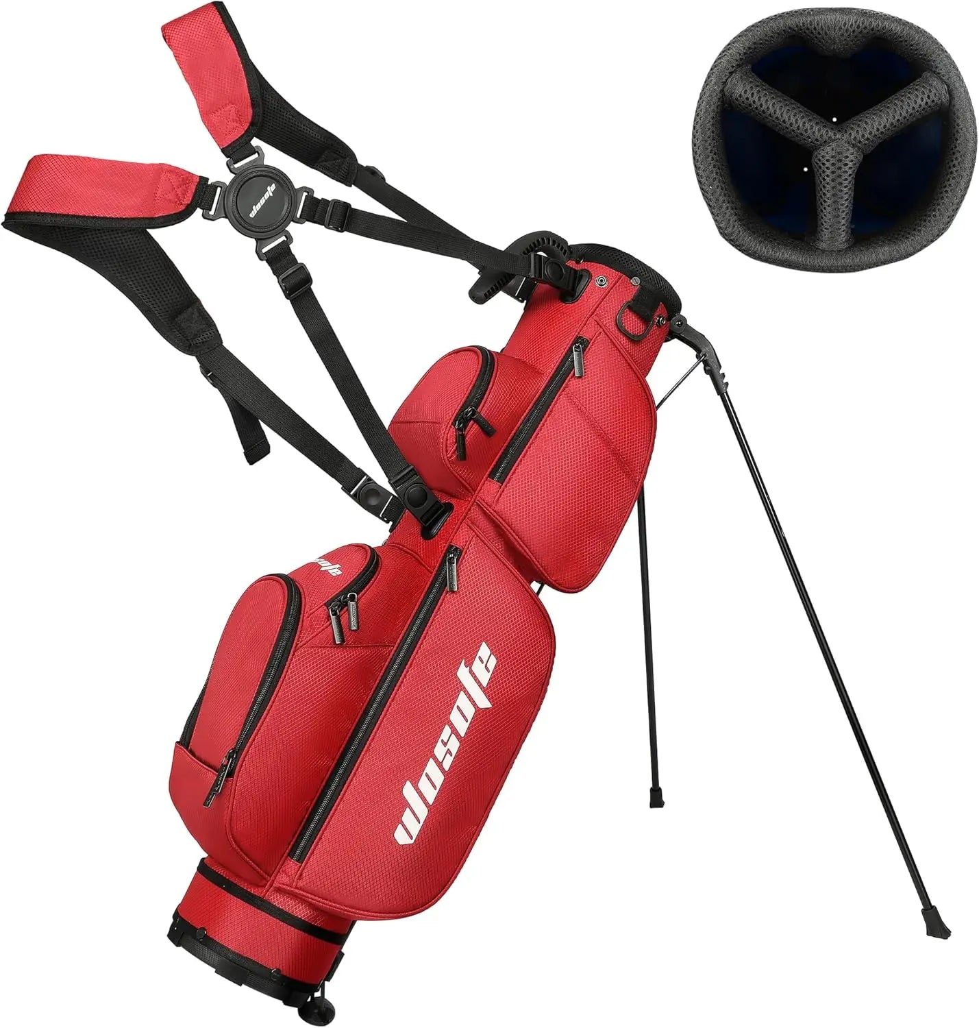 Wosofe Lightweight Golf Stand Bag With Three Way Club Dividers