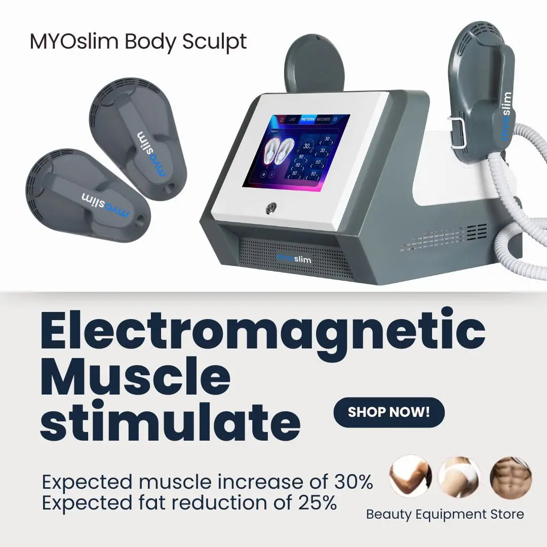 EMS Body Building Machine with RF Fat Removal 2 Handles Muscle Sculpting for Fitness And Wellness Body Muscle Stimula