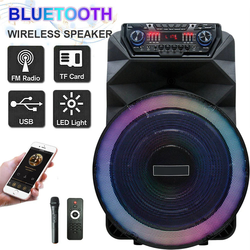 CURUK 4500W Portable Bluetooth Party Speaker With Subwoofer Karaoke