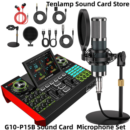 Tenlamp G10 P15 Mic Mixer for Podcast and DJ Studio