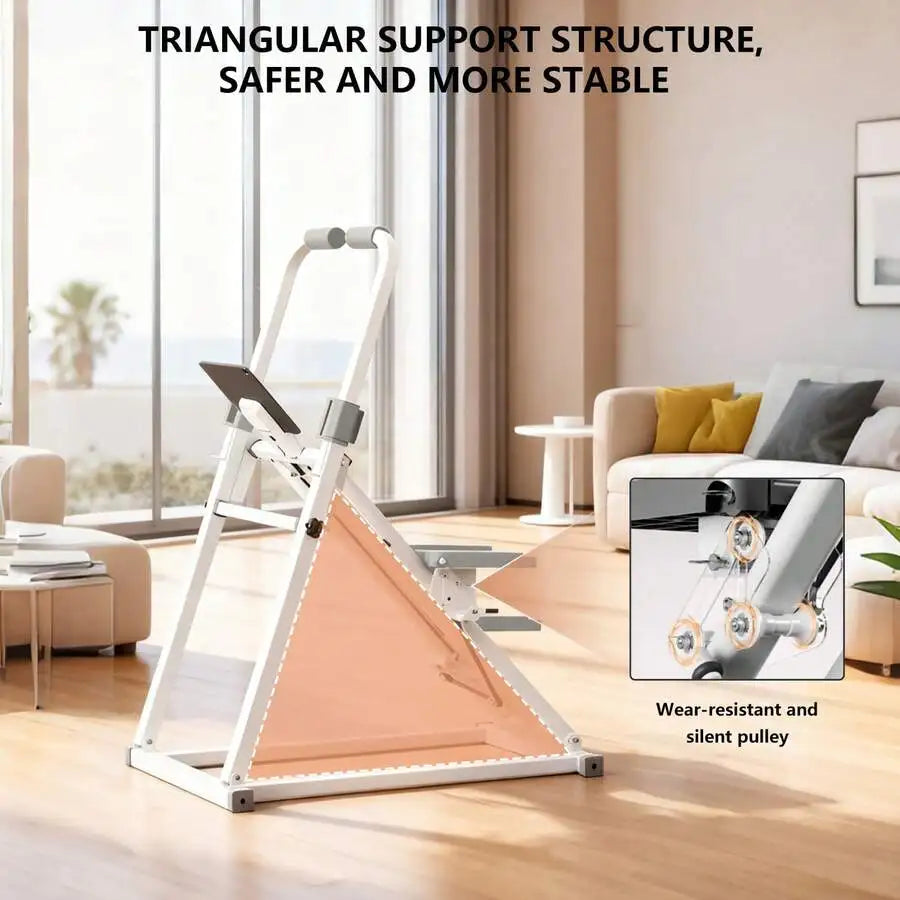 Foldable Stair Stepper With Adjustable Resistance And Phone Holder