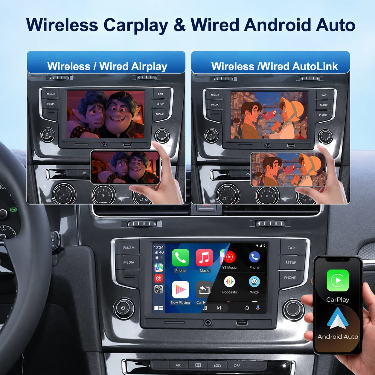Autoabc Wireless Carplay Android Auto Module For Vw Volkswagen Skoda