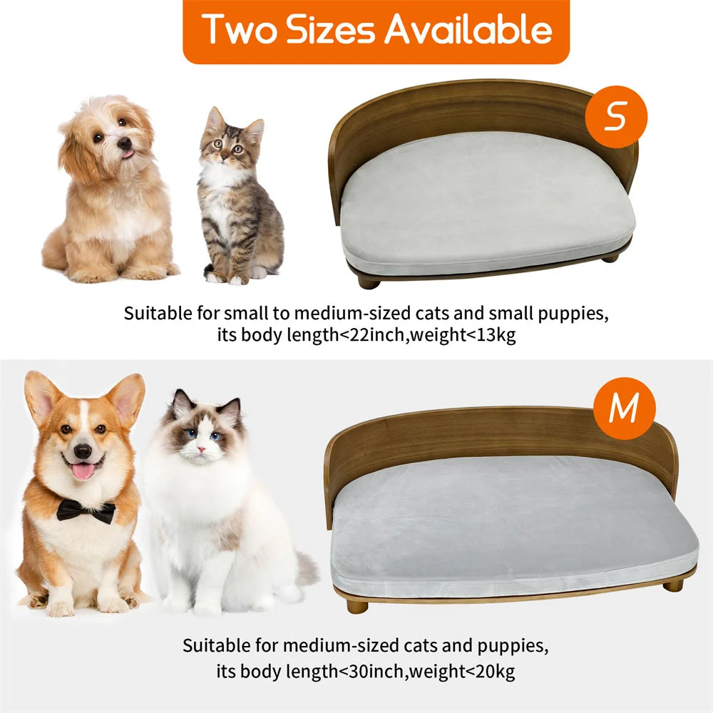 BORWART CN Elevated Wooden Pet Sofa For Small Dogs