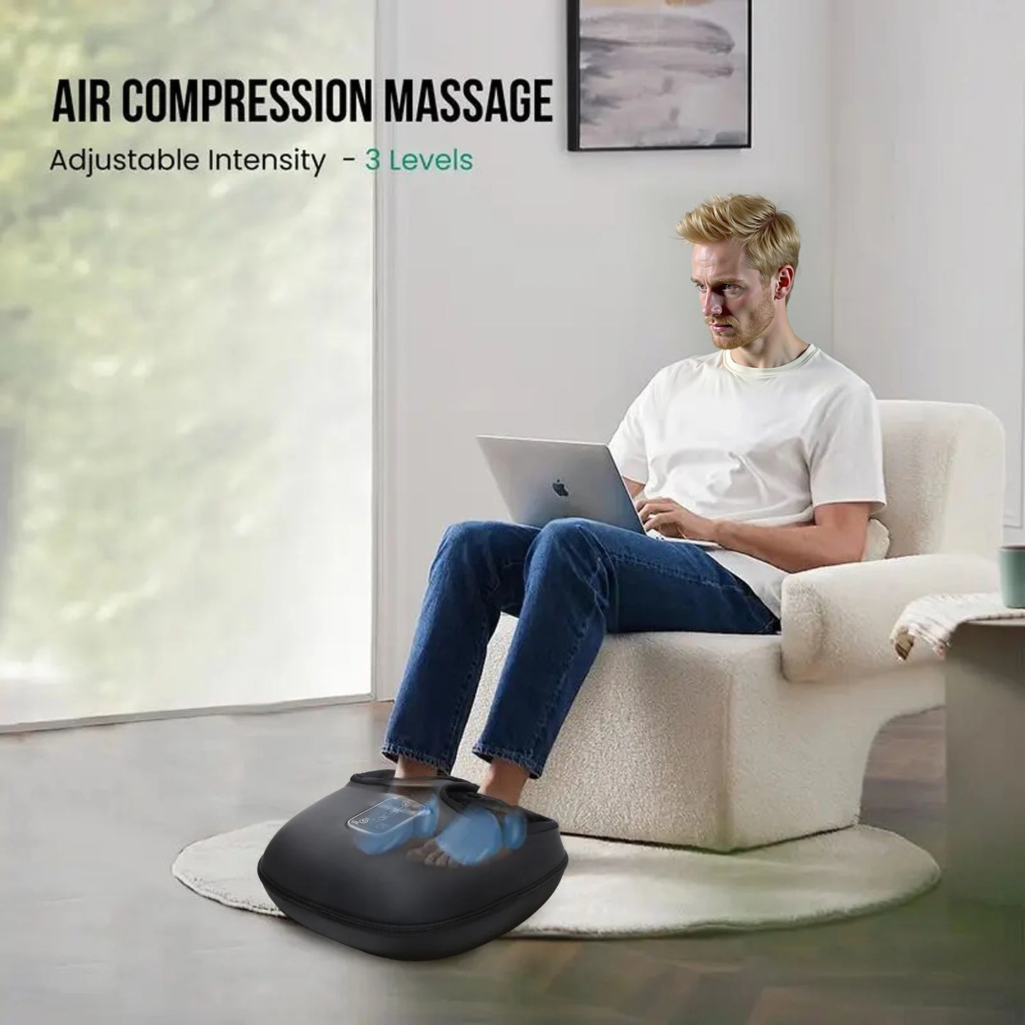 LEERCON Automatic Foot Massage Machine With Fully Wrapped Rollers