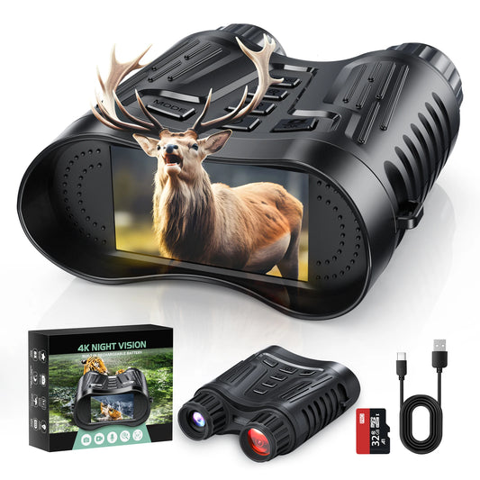DIYIMIN Night Vision Binoculars 8X Digital Zoom 4K Recording IR