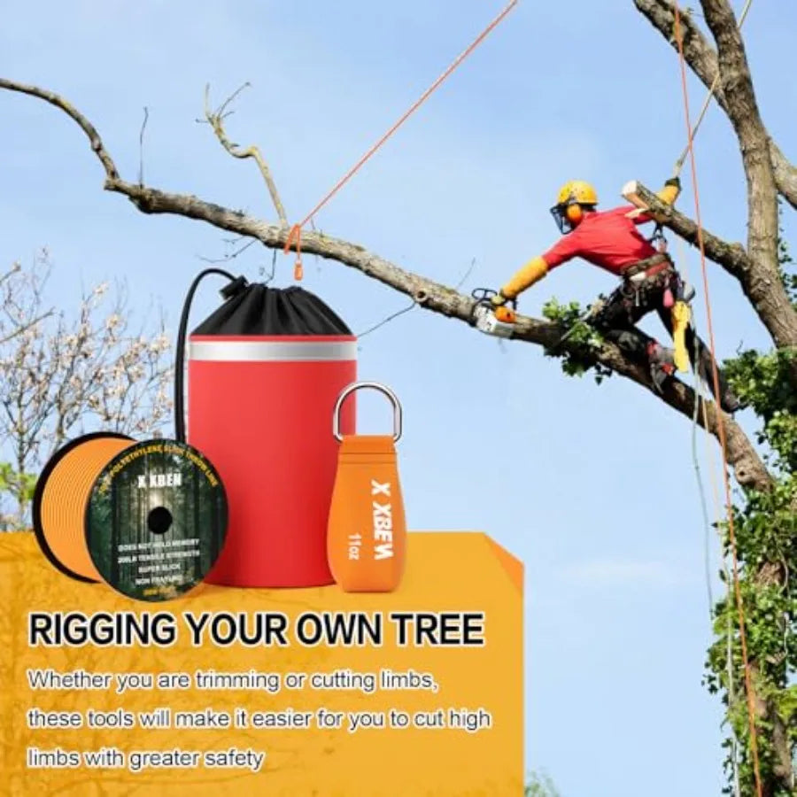 XBEN Arborist Throw Line Kit Reflective Storage Bag for Tree Climbing