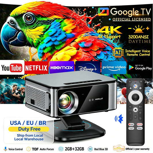HORLAT 4K Android WiFi Smart Home Theater Projector