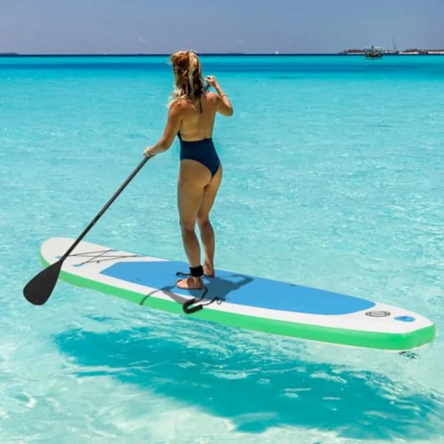 Inflatable Stand Up Paddle Board Ultra Stable 11ft Long 30in Wide Durable PVC For Beginners