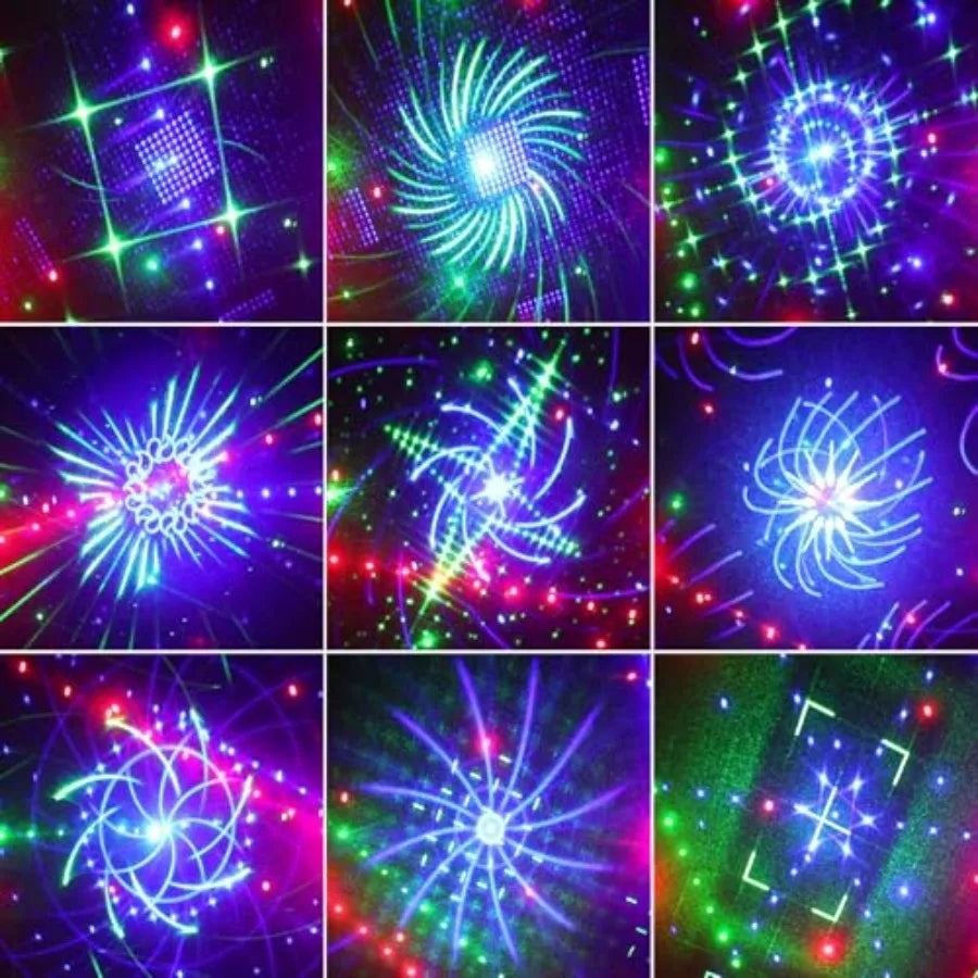RGB DJ Disco Light With Remote DMX512 LED Pattern Strobe