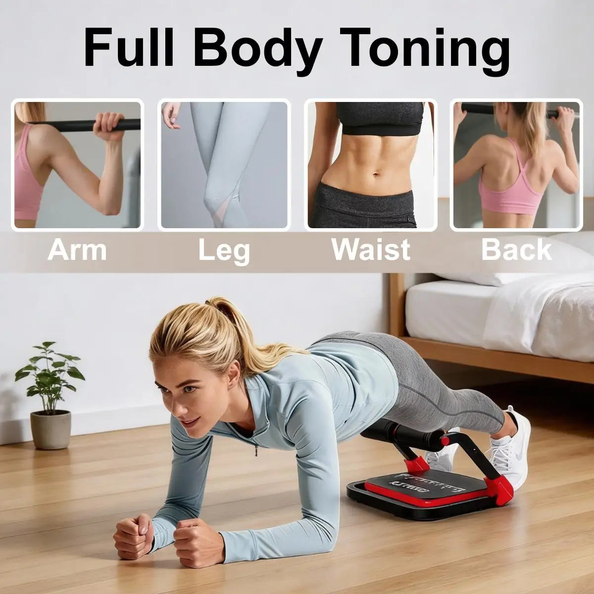 RELIFE Foldable Abdominal Trainer With Adjustable Resistance For Home