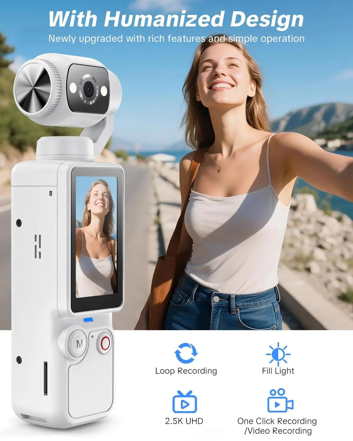 W&O Portable 1MP Camera With 4K Video And 16x Zoom