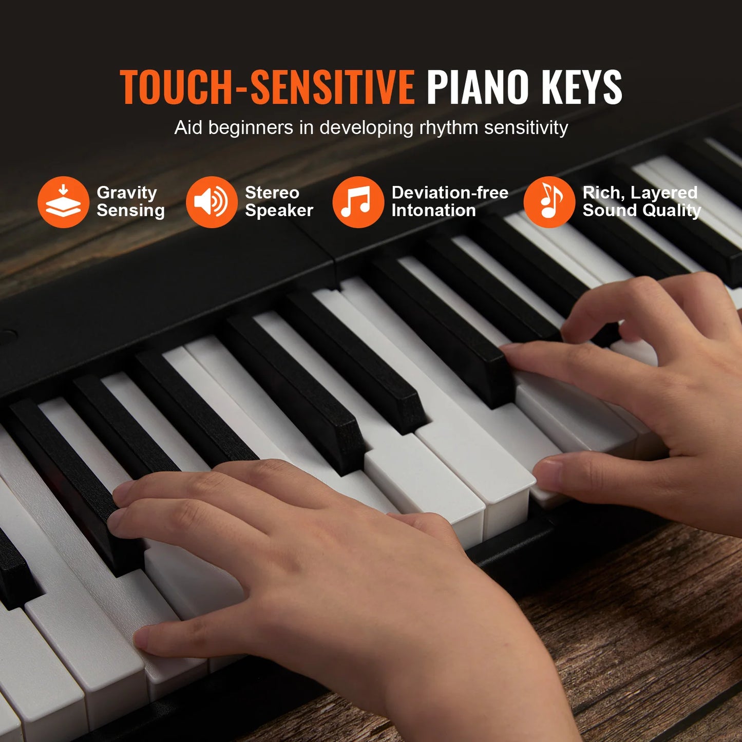 SucceBuy 88 Key Foldable Bluetooth MIDI Portable Keyboard Piano For Beginners