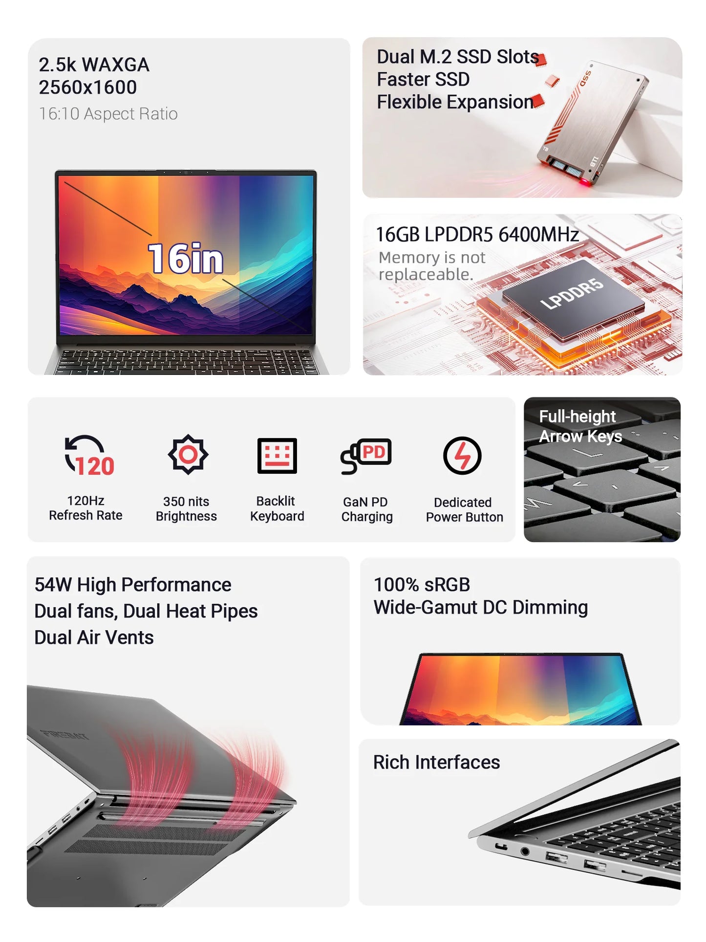 Firebat U6B 16 Inch AMD Ryzen 5 Laptop With Windows 11