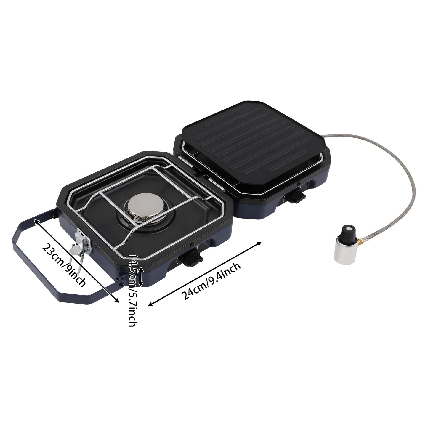 Two Burner Portable Camping Gas Stove Stainless Steel Folding