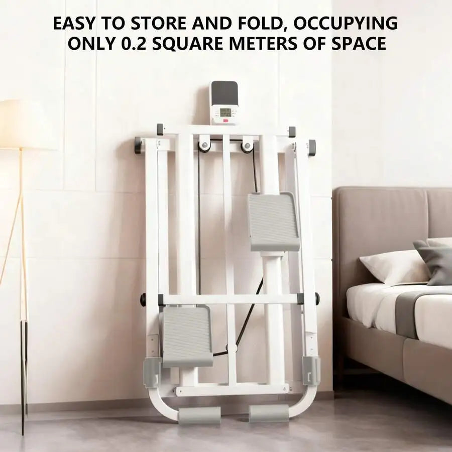 Foldable Stair Stepper With Adjustable Resistance And Phone Holder
