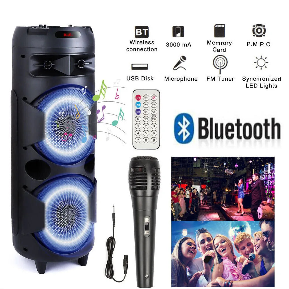 CURUK 5000W Portable Bluetooth Speaker Heavy Bass