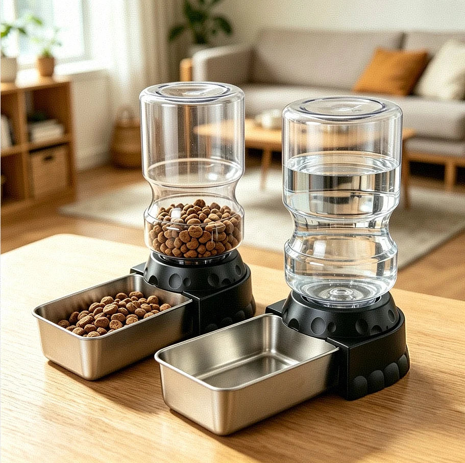 BOOTEELY Pet Water Dispenser 4L Gravity Set Automatic Water Dispenser for Dogs Cats Pets Animals Large Capaci