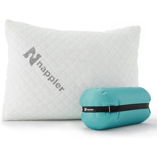 XIUWO Compressible Shredded Memory Foam Travel Pillow For Airplanes