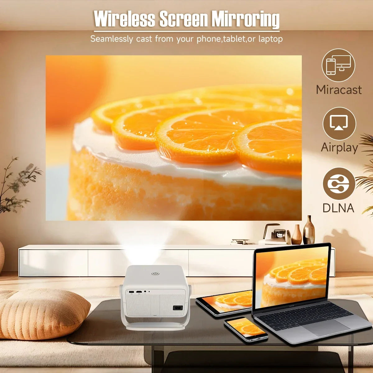 Magcubic 650ANSI L018 Auto Focus Android 14 WiFi6 Portable Projector