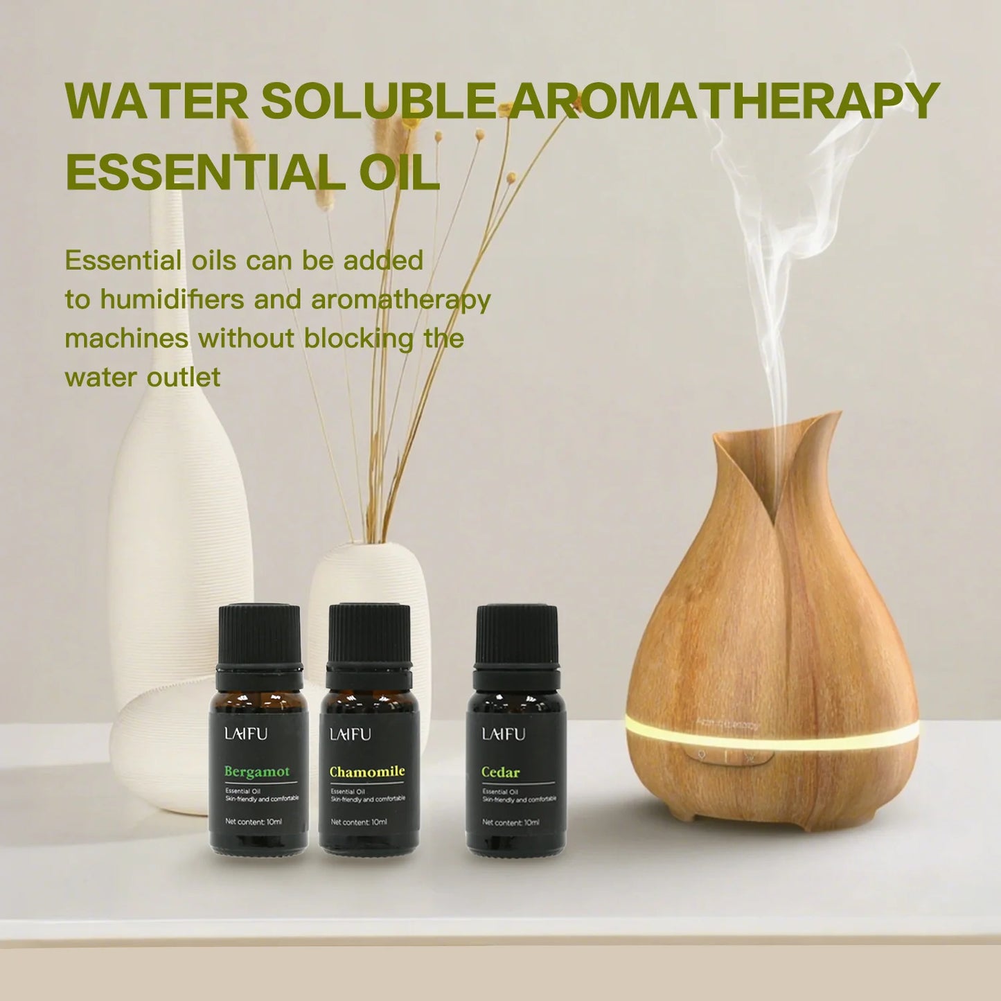 Miflame Water Soluble Essential Oil Set For Diffusers Humidifiers Aromatherapy