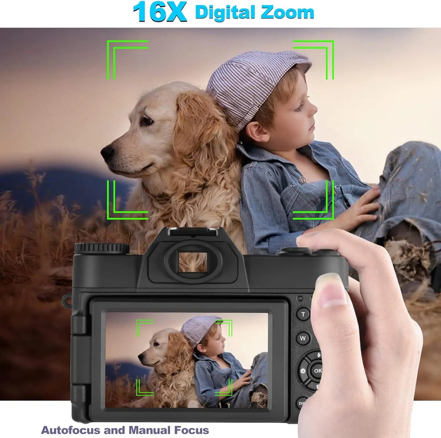 4K Digital Camera With Autofocus And WiFi 16X 48MP