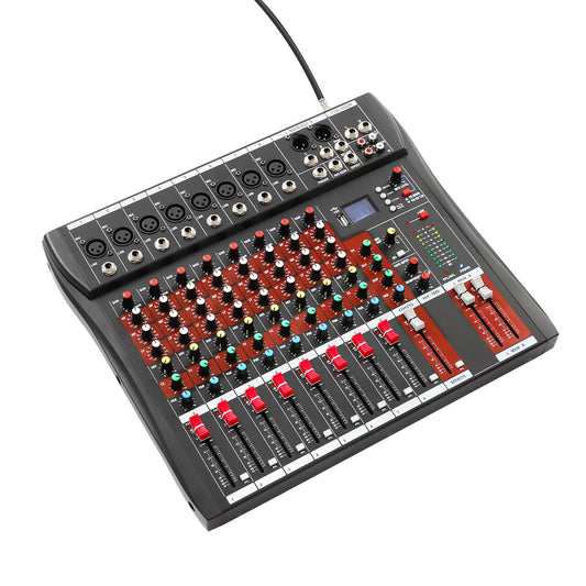 Bymaocar 7 8 Channel Professional Mixer With Bluetooth USB Recording