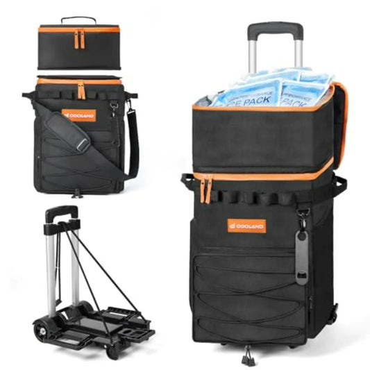 Tailgating Rolling Cooler Bag 72 Can Capacity With Wheels