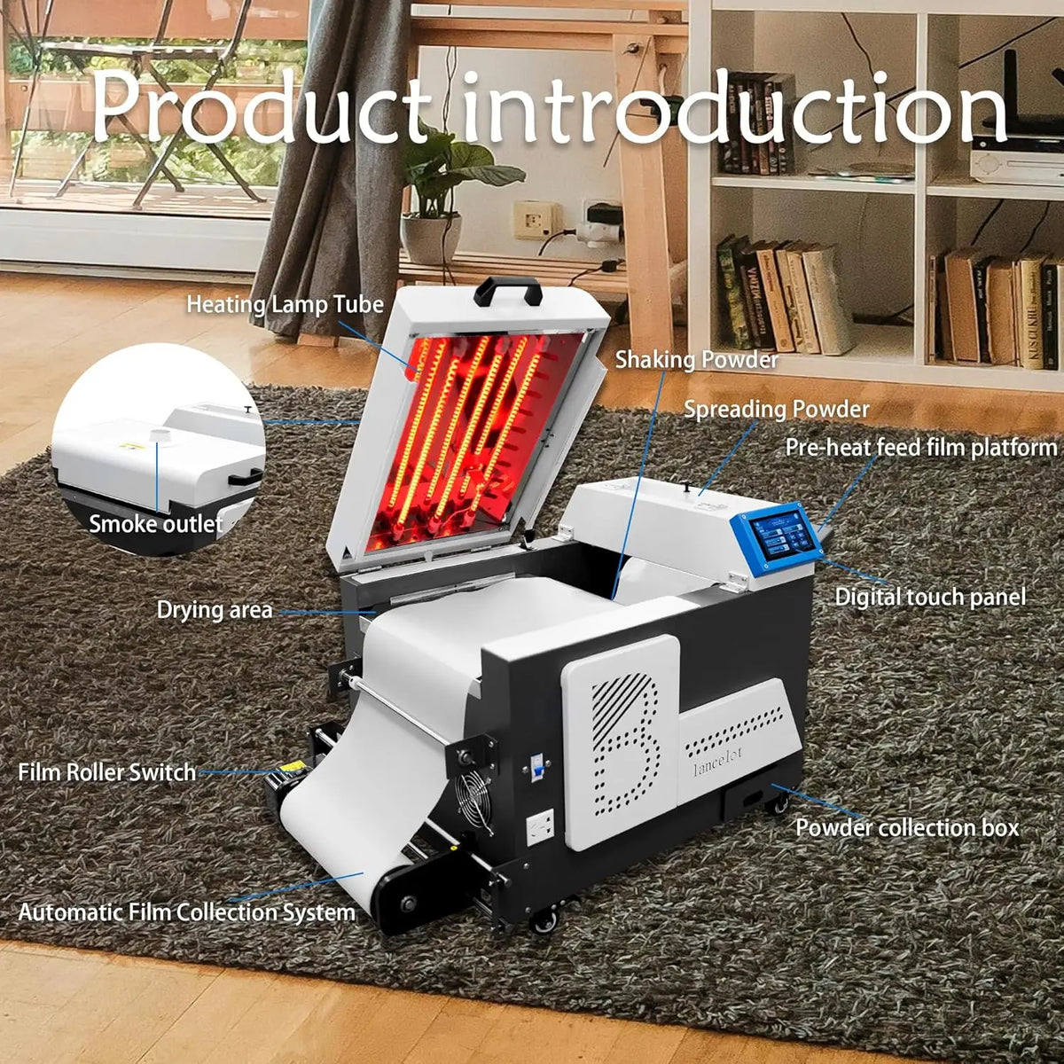Lancelot A3 M1630 Pro DTF Printer Bundle – All-in-One Automatic T-Shirt Printing System with Powder Shaker & Heat Press Auto