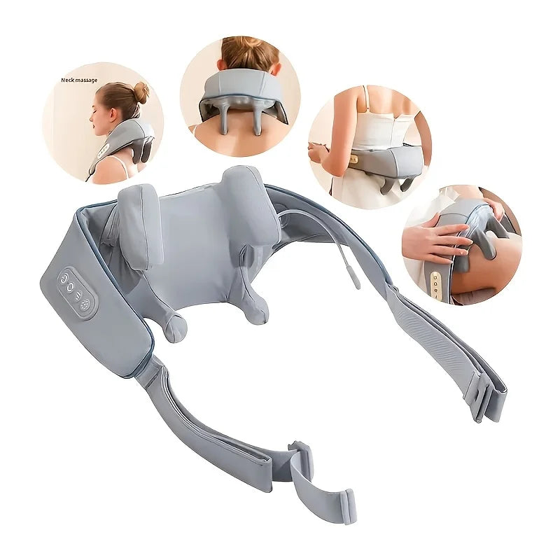 Neck And Shoulder Massager Shiatsu Heat Kneading Home Office