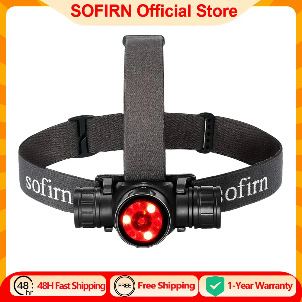 Sofirn HS21 Rechargeable LED Headlamp With Infrared Switch for Hiking