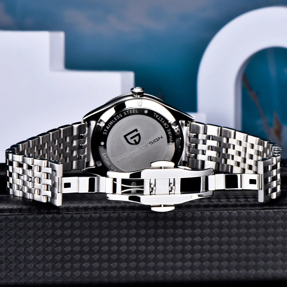 PAGANI DESIGN Men's Luxury Quartz Stainless Steel Sports Watch