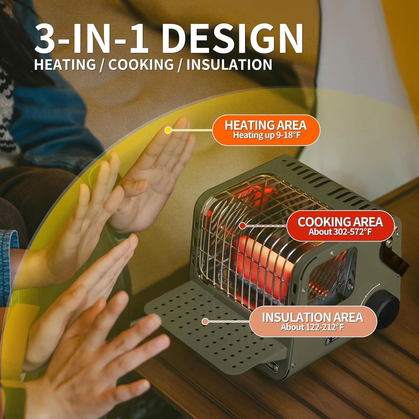 Naturehike Portable Camp Heater Space Stove for Indoor Outdoor Use
