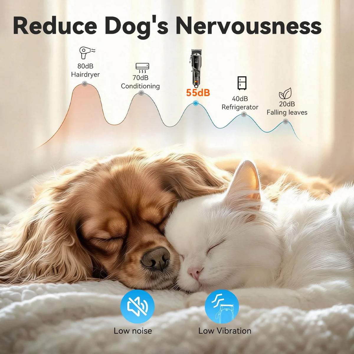 Solimpia Professional Pet Hair Clipper for Dogs and Cats