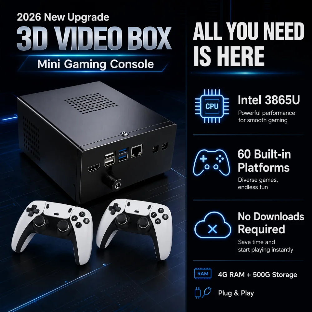 Retro Gaming Console With Preinstalled Emulators And Wireless Controller