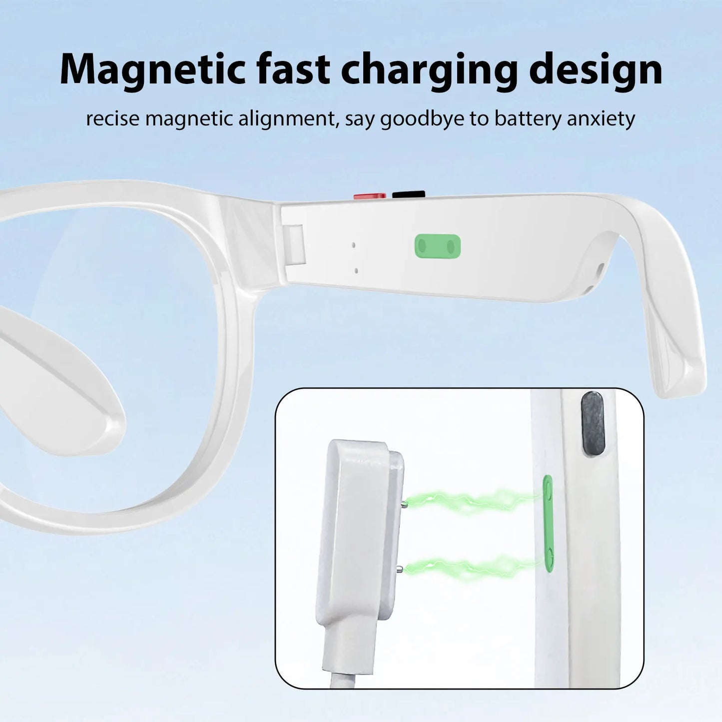 Intelligent AI Video Glasses With Dual Cameras And Replaceable Lenses