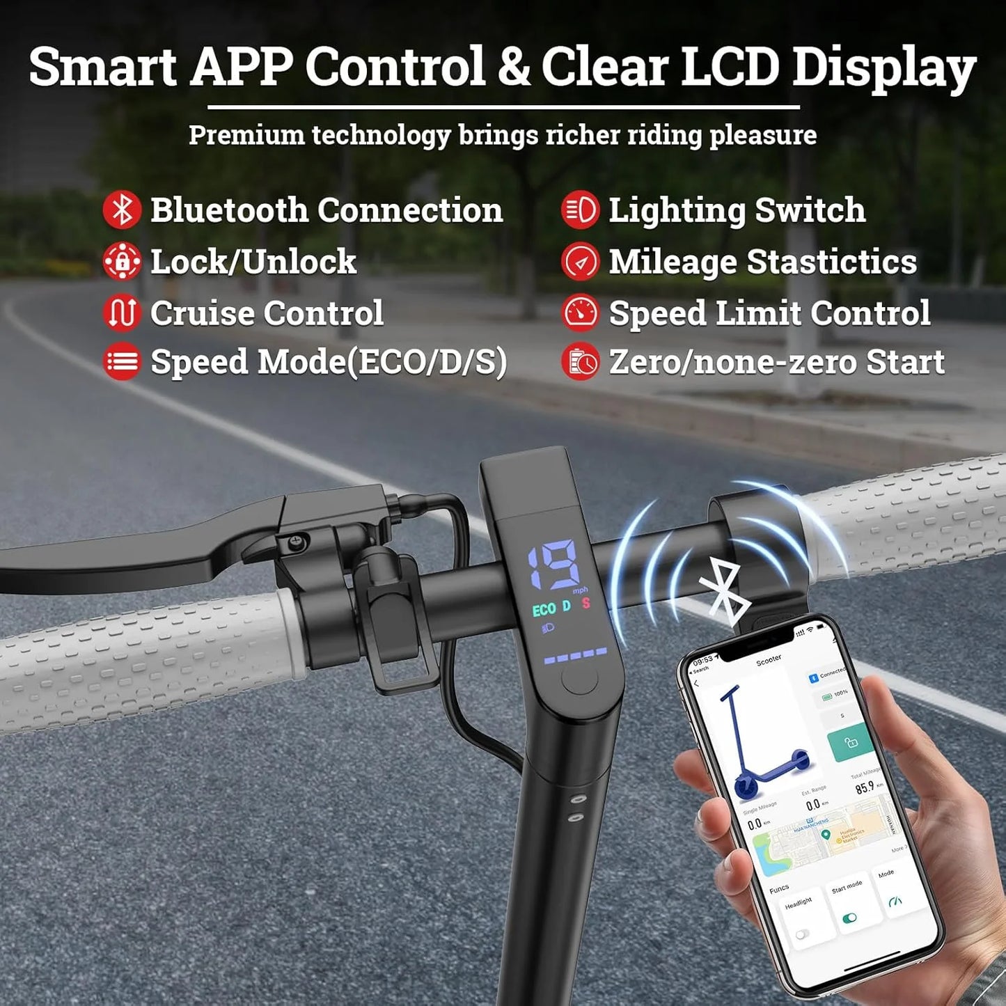 Ladped Lp60 Electric Scooter With Removable Seat