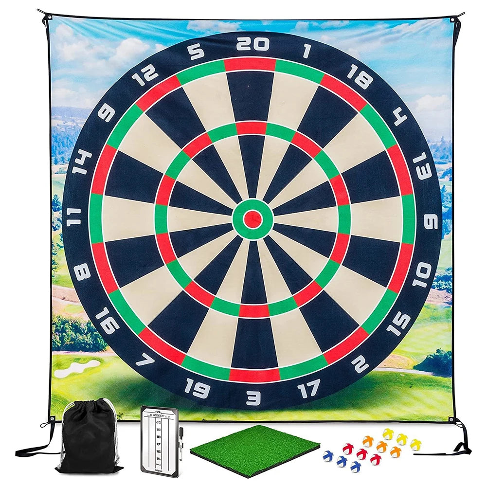 Golf Chipping Game Mat With 12 Balls Non Slip Ultimate Practice Kit For Indoor Outdoor Backyard Golf Enthusiasts