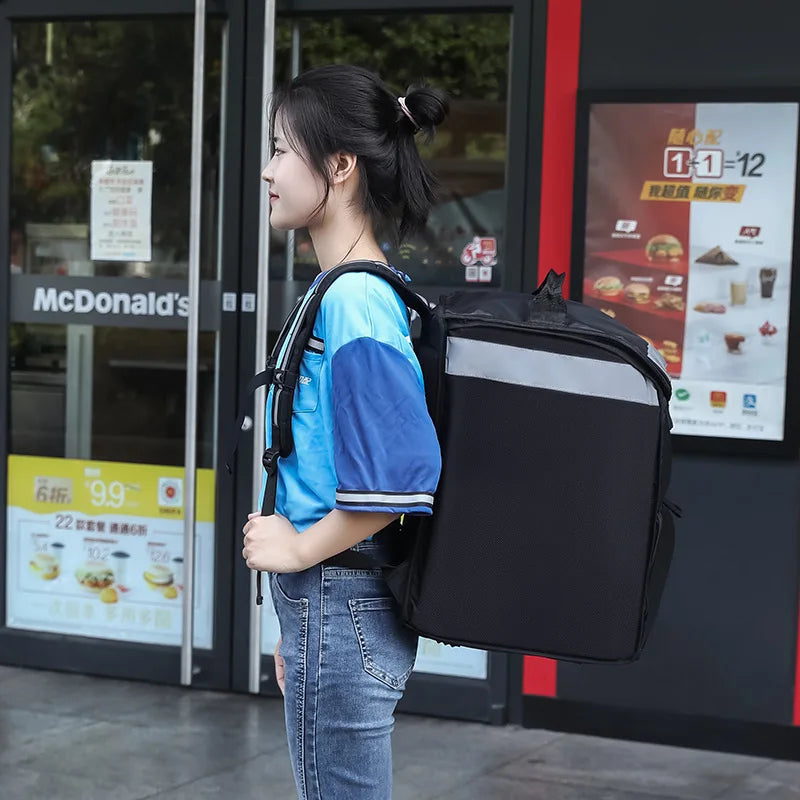 Thermal Insulated Delivery Backpack Large Capacity Food Storage Outdoor