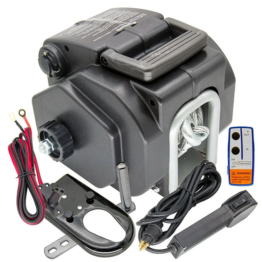 BYSSEA Electric Boat Trailer Winch 5000 Lb Capacity With 717 To 1 Gear Ratio For Boat Trailers