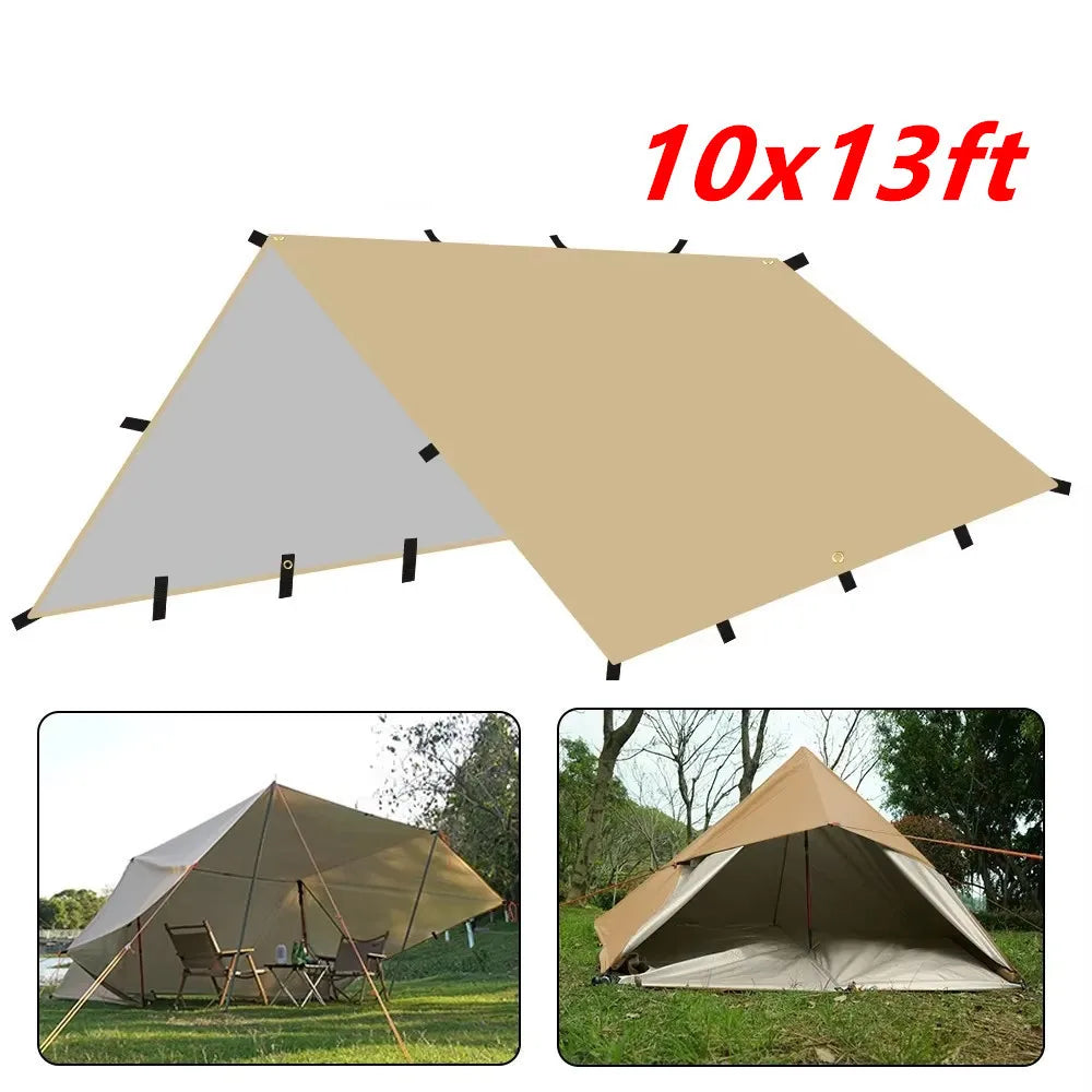 Outdoor Waterproof Heavy Duty Survival Tarp Sun Shelter Canopy Backpacking